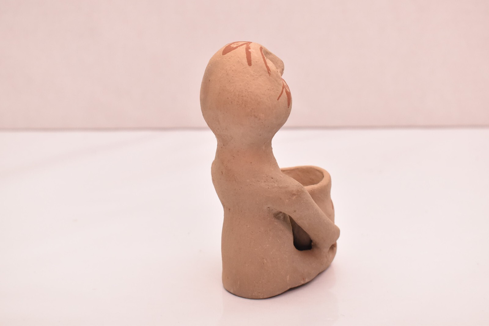 Vintage Tesuque Pueblo Native American New Mexico Pottery Rain God Figurine