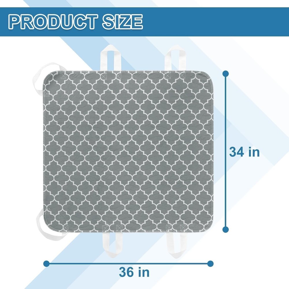 Easy Repositioning & Transfer Bed Pads with 6 Handles