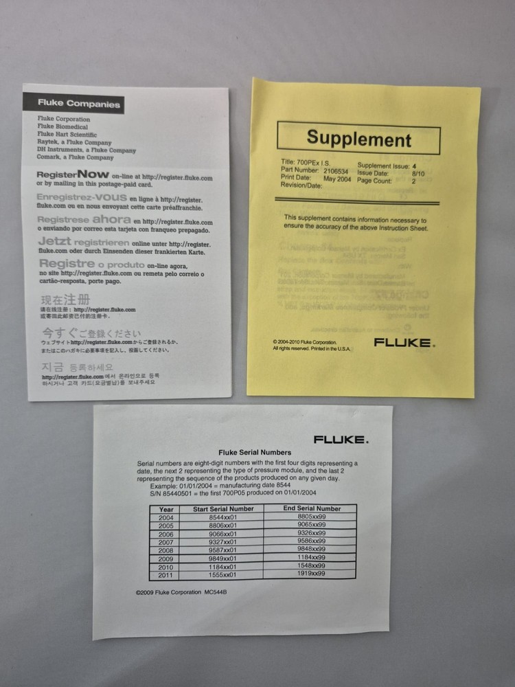 Fluke 700P29Ex Pressure Module 0–3000 PSI (200 Bar)