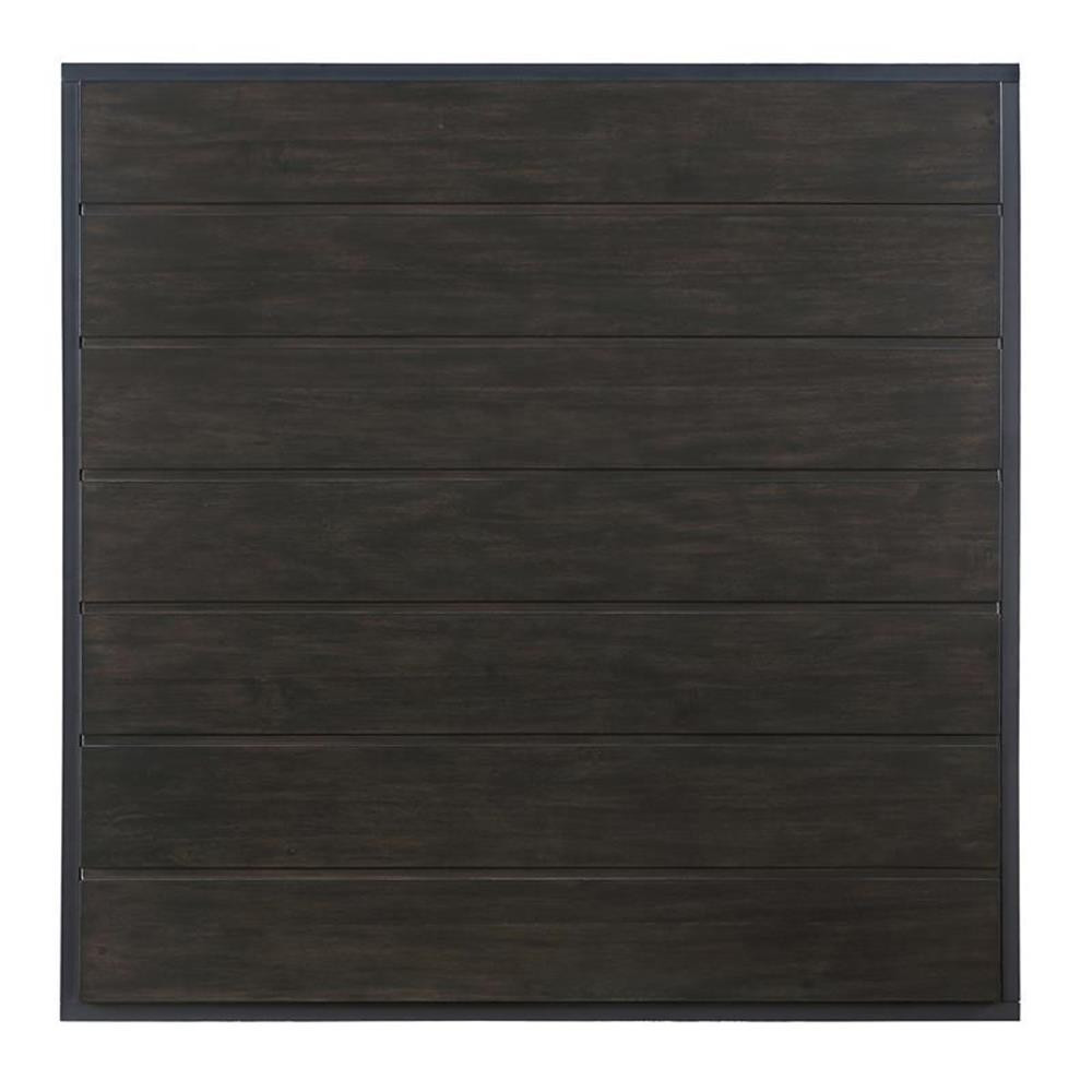 Bowery Hill Transitional Metal Base Mixed Media End Table in Gray