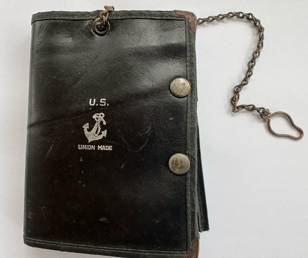 WW2 US Merchant Marine Naval Engineer ID Wallet And Identification 1943 LCDR