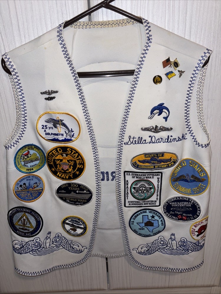 US Submarine Veterans World War II Submarine Space Coast Chapter Vest (White)