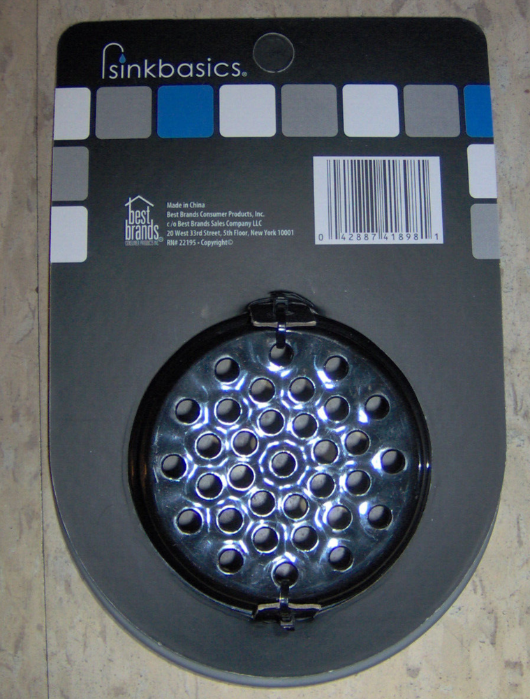 Sinkbasics KITCHEN SINK Rubber BASKET Drain sink basic GRAY grey STRAINER 41898