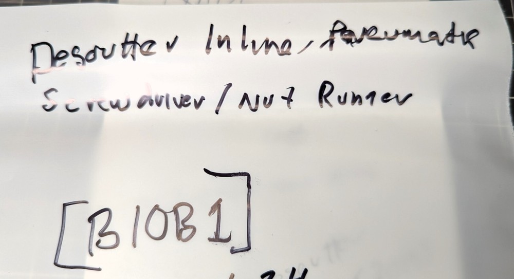 Desoutter Inline Pneumatic Screwdriver / Nut Runner Push-To Start [B10B1]