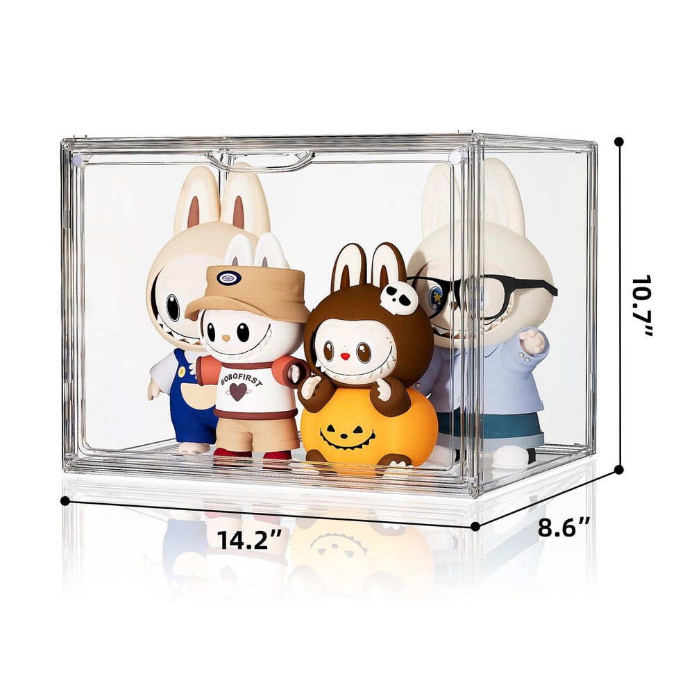 HOYOJA Clear Acrylic Display Case, Large Stackable 1 Pack, X Large-Clear