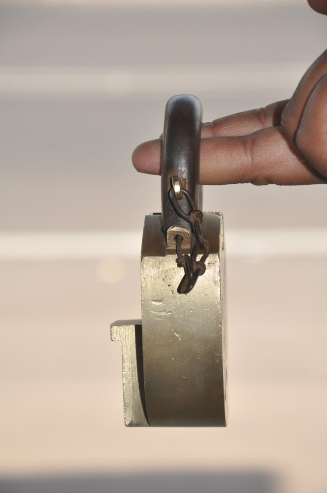 Vintage Solid Heavy 6 Lever TEJ Brand Handcrafted Solid Heavy Padlock