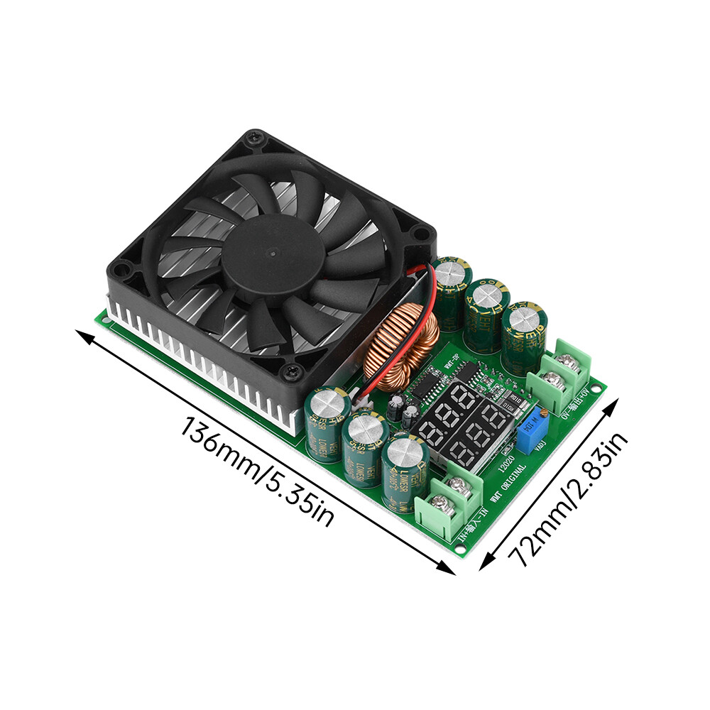 600W High Power Adjustable Buck Module DC 25-120V to DC 1.2-75V Step Down Module