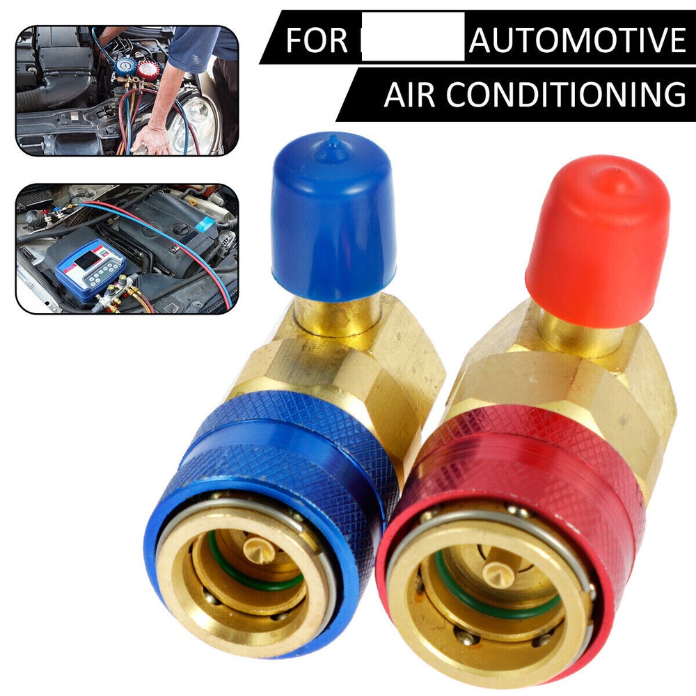 For Car AC Gauge AC High Low Side Quick Connector Adapter Fitting Coupler Kit