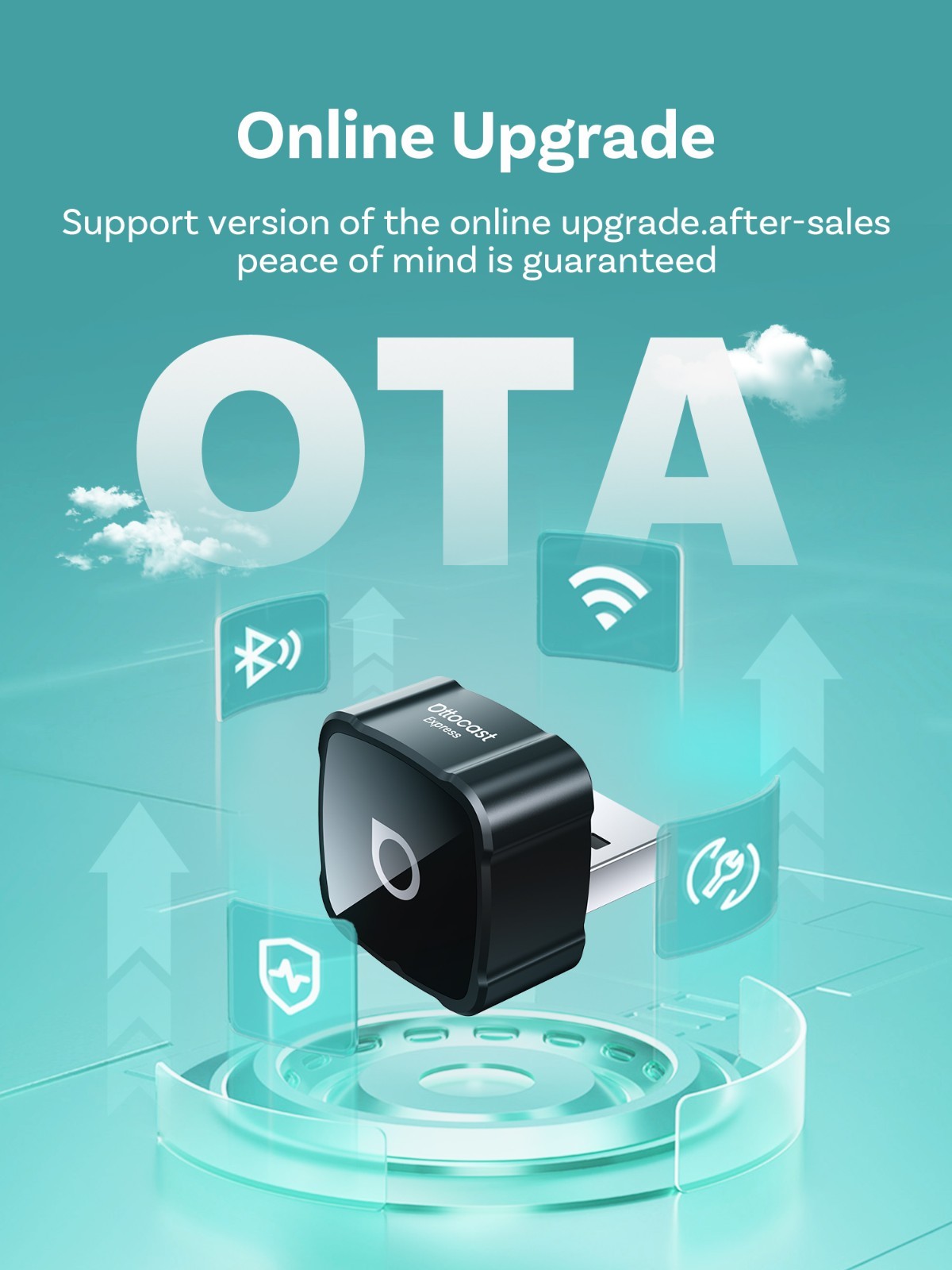 Ottocast 2026 Mini Cube 3IN1 Wireless Carplay & Android Auto & Mirroring Airplay