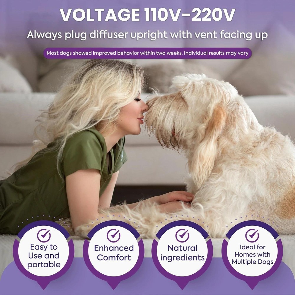 Dog Calming Diffuser Refills 4 Pack Pheromone Refills for Anxiety Relief