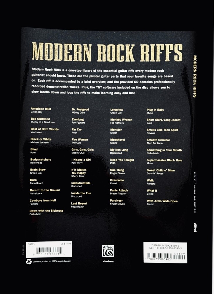 Alfred: Modern Rock Riffs: WorkBook/CD