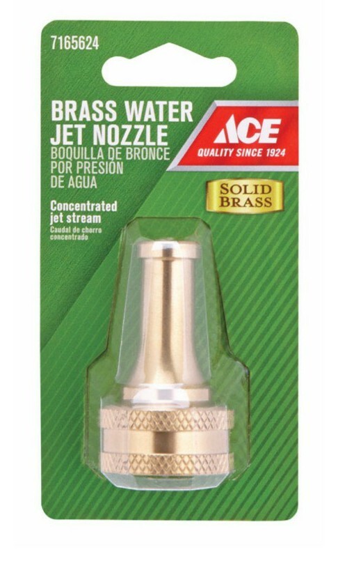 Ace HDWE SOLID Brass Sweeper Water Nozzle, Yard Cleanup, Jet Stream,