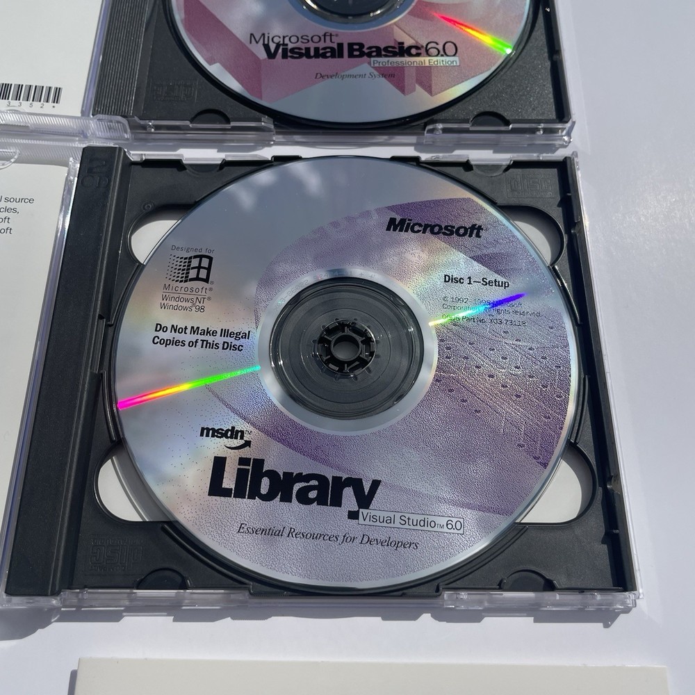 Microsoft Visual Basic 6.0 Professional Edition Pro 6 203-00490 Full Retail