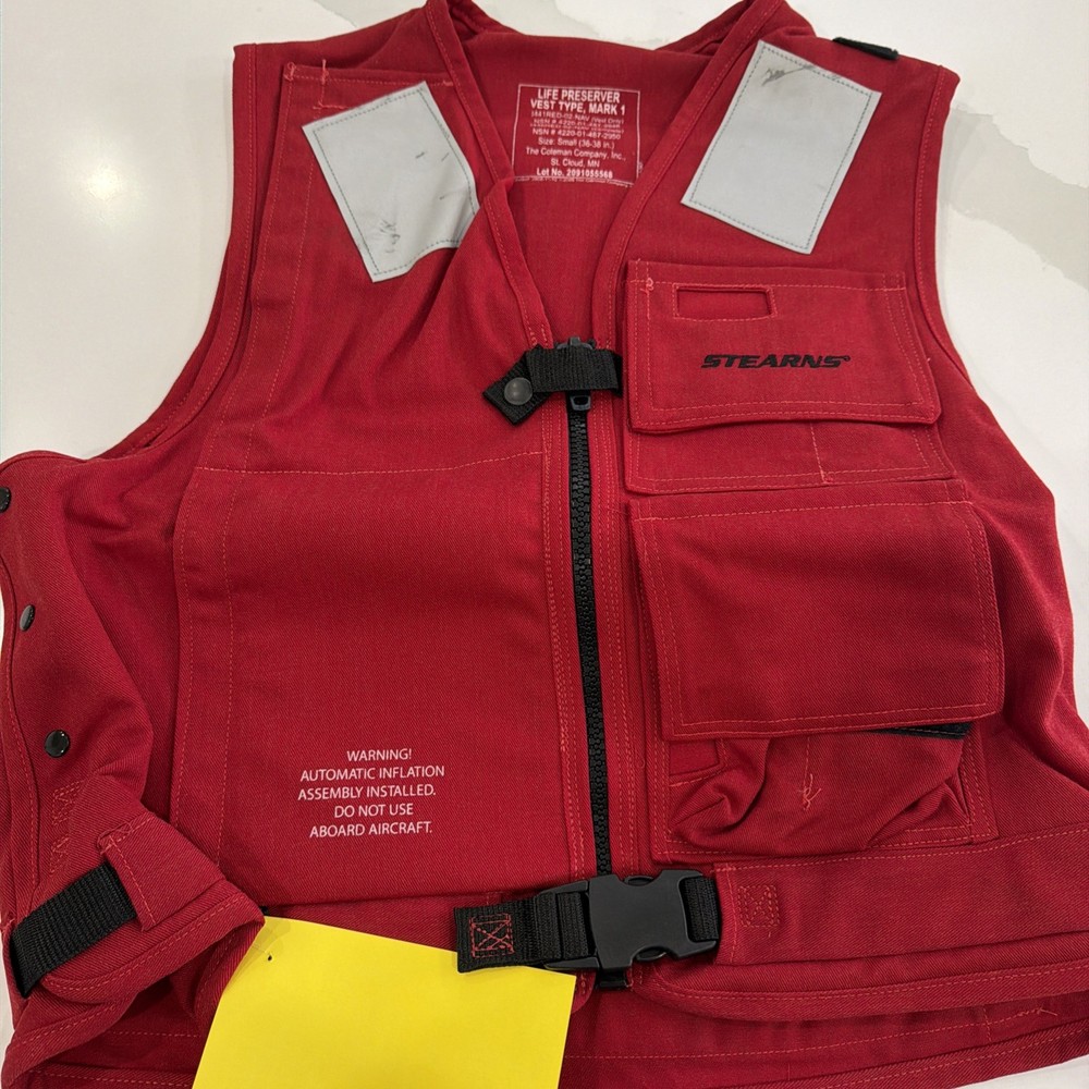 Sterns Flight Deck Life Vest Red Small MK 1 Shell Only
