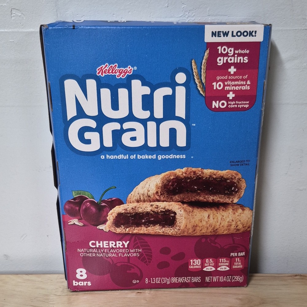 Kellogg's Nutri Grain Cherry Whole Grain Breakfast Bars 8 Pack