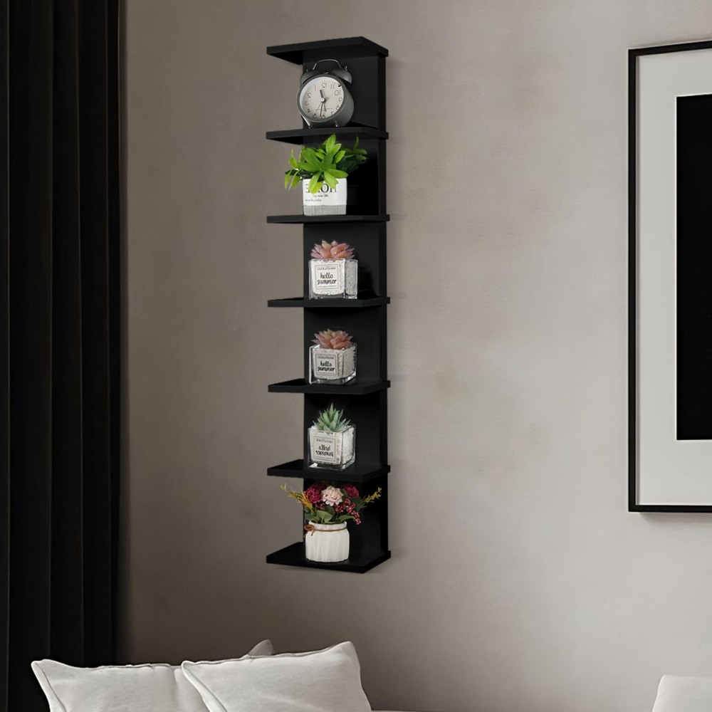 7 Tier Wall Shelf Unit - Lack Floating Shelf, Compact Display Floating Shelf,...