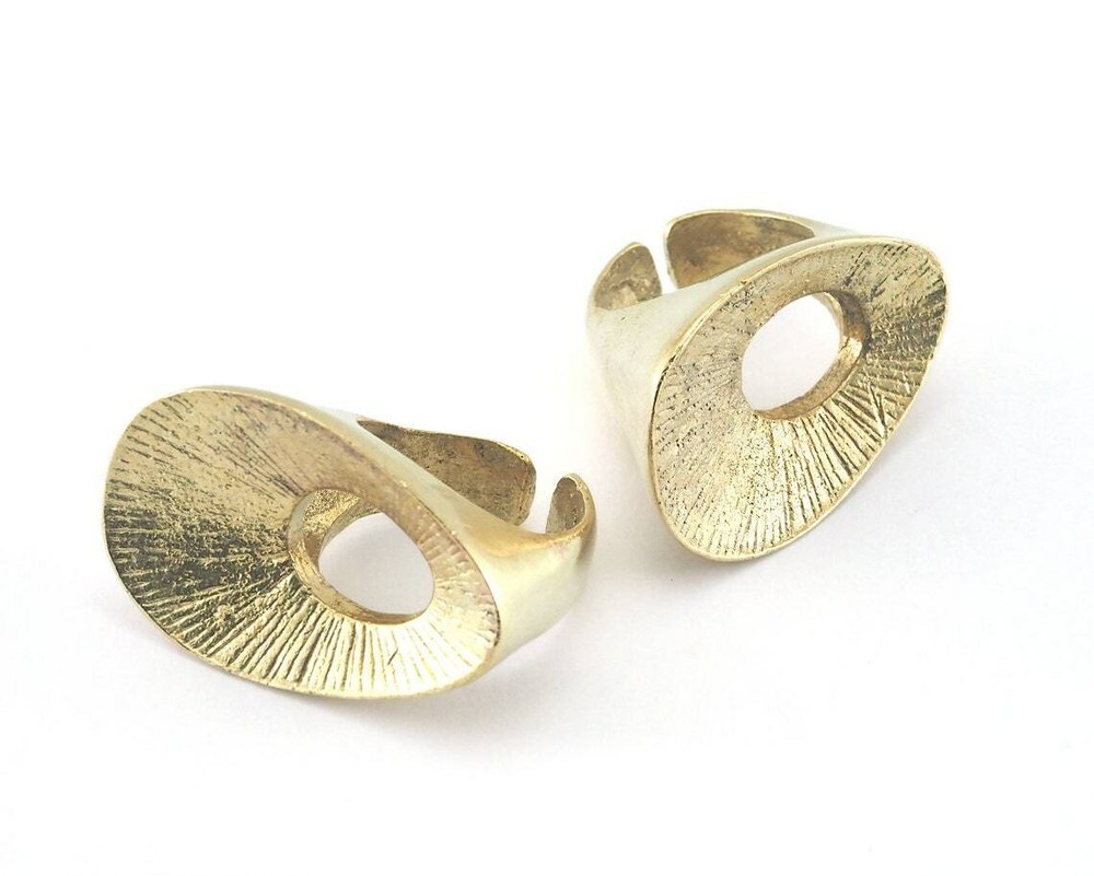 Adjustable Ring Raw Brass (16mm 5US inner size) 3074
