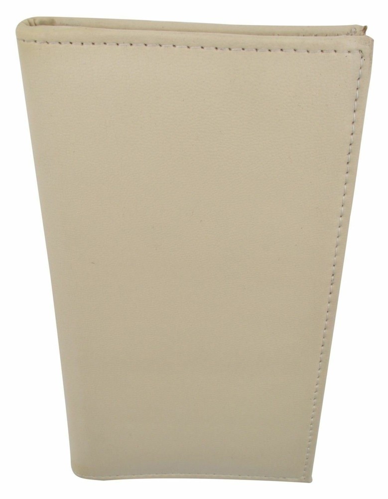 Basic Checkbook Cover Cream NEW