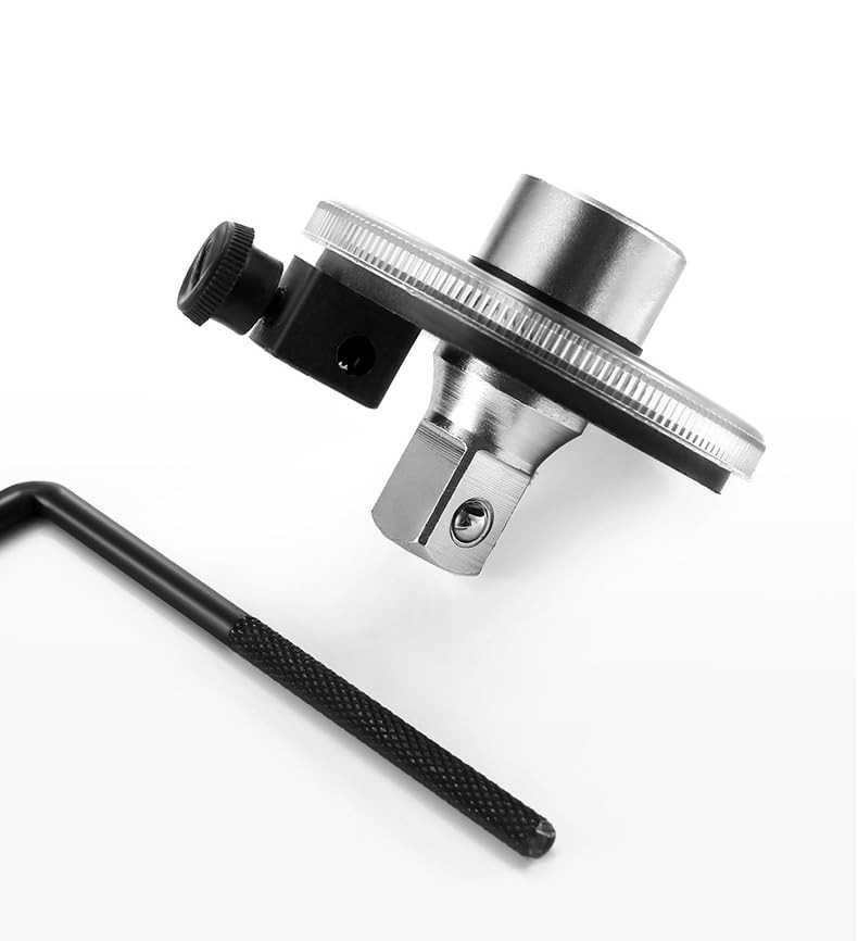 1/2 Inch Torque Wrench Angle Gauge Tool, 360° Adjustable 1/2" Drive Torque meter
