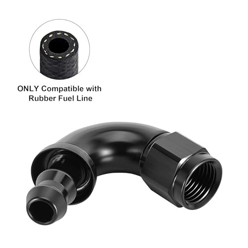 Push Lock Fitting One Piece Full Flow Hose End 6AN 120 Degree