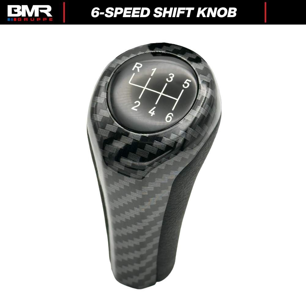 6-Speed Carbon Fiber Style Shift Knob for BMW E46 E92 E90 E82 E60 E39 E36 M X