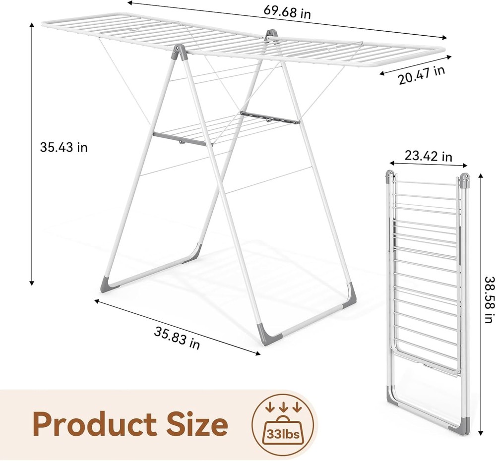 Clothes Drying Rack Foldable Drying Rack Clothing Sturdy Metal Laundry Drying