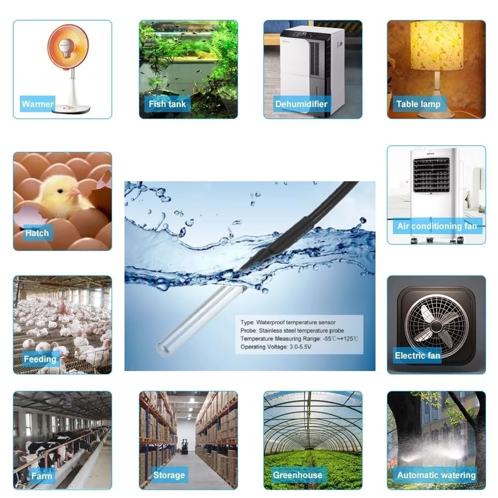 zigbee temperature sensor controller with waterproof probe，extendable probe s...