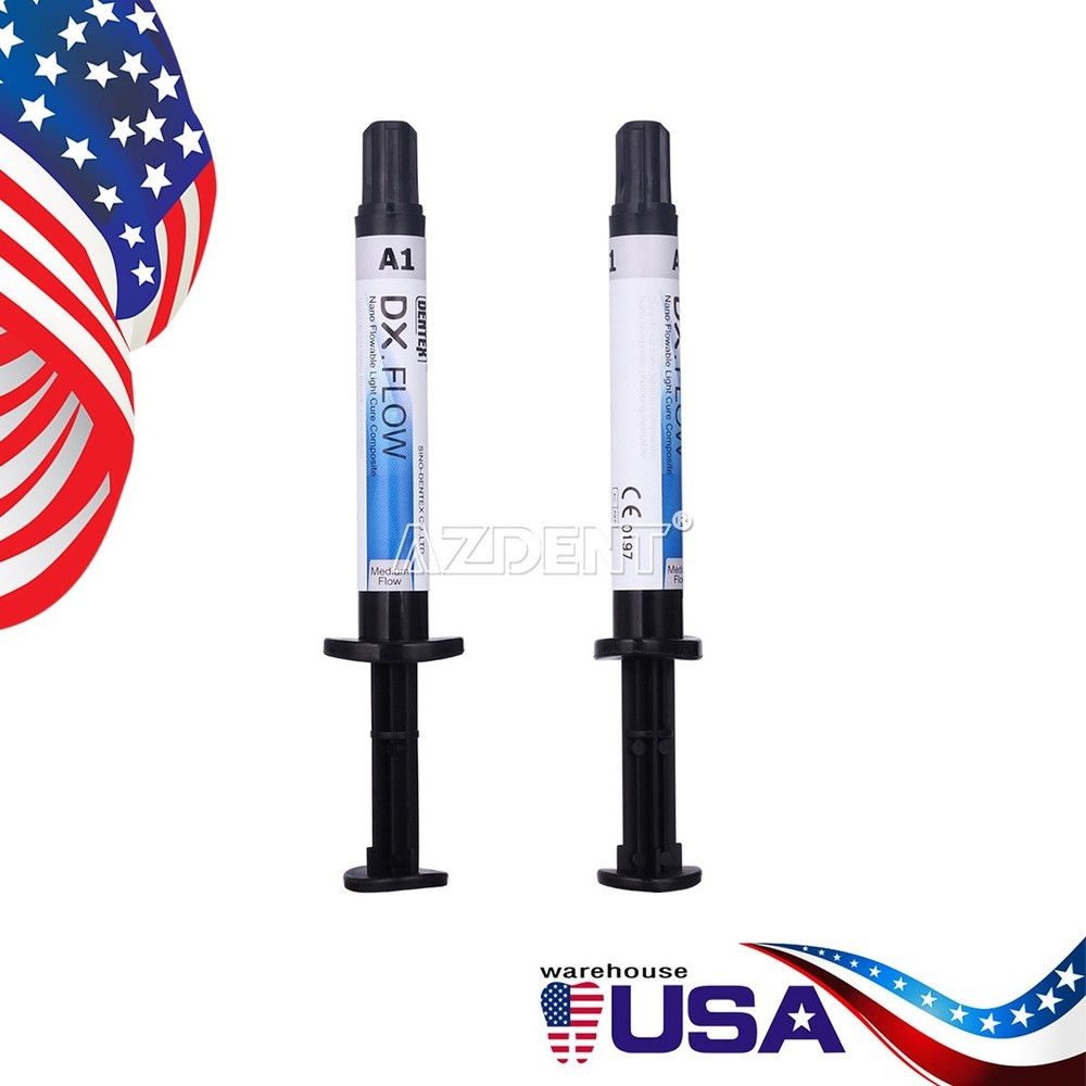 Dental Flowable Medium Flow Light Cure Composite A3 Shade DENTEX DX.FLOW