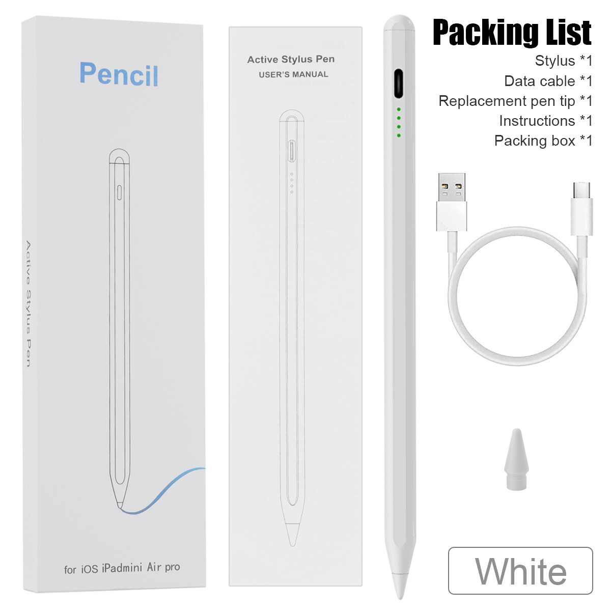 Stylus Pen for Apple iPad Pencil 10/9/8/7/6th Mini 5/6th Air 5/4th Pro 11/12.9''