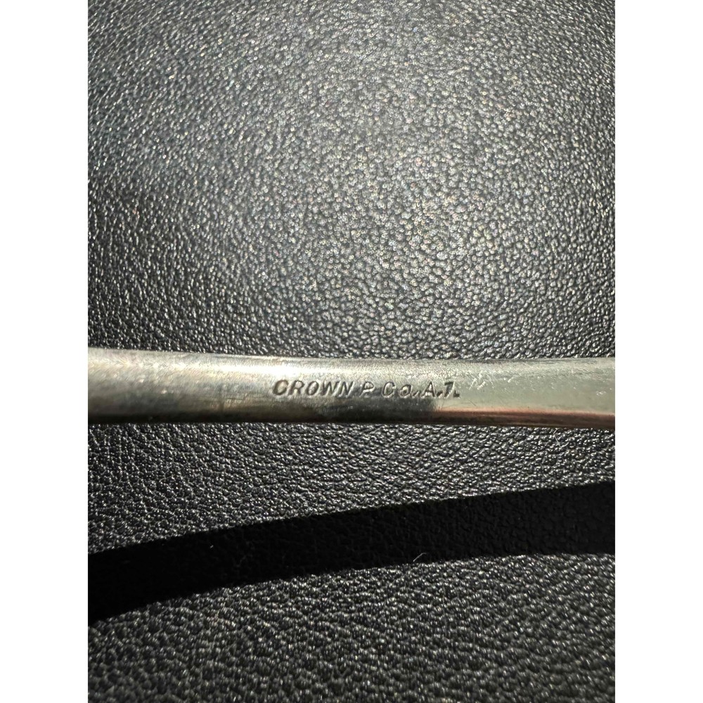 Crown PCo A1 Silverplate Dessert Server Spoon Engraved Vintage Decorative Handle