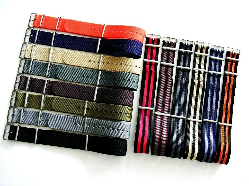 NATO ® watch strap band G10 nylon Military Diver RAF stitched bonded IW SUISSE