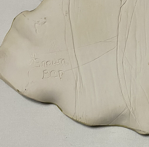 BCP Brown Handmade Leaf Pottery Tray Approximate 11”x6”