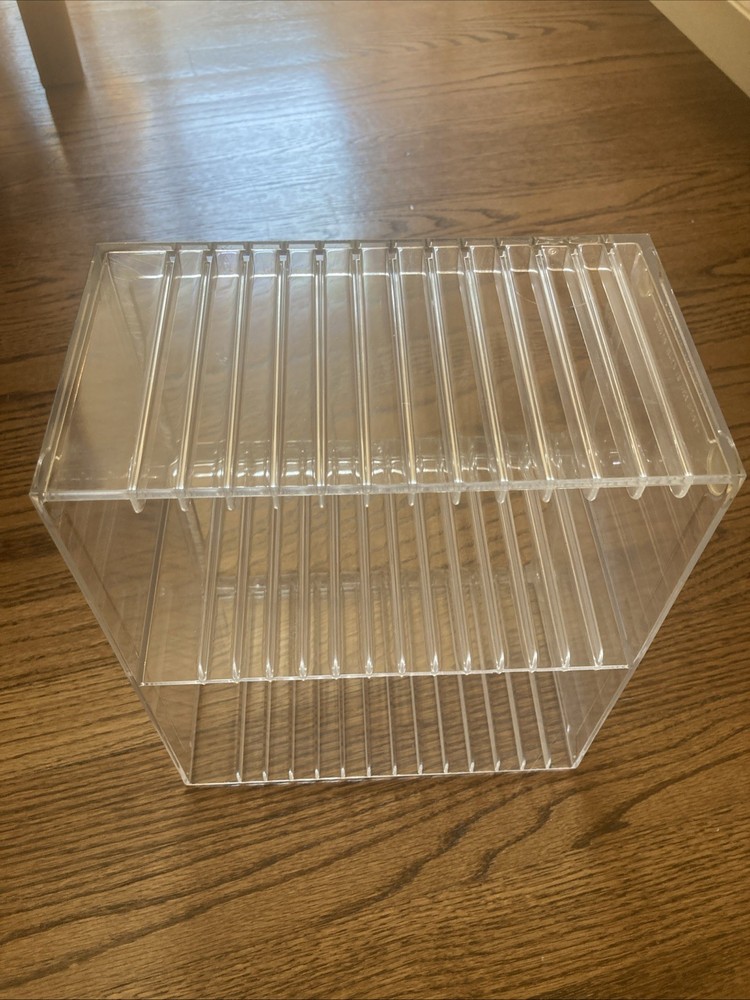 Stackable CD/DVD Multimedia Holder, Media Storage Rack, Clear Plastic 30 CD, US