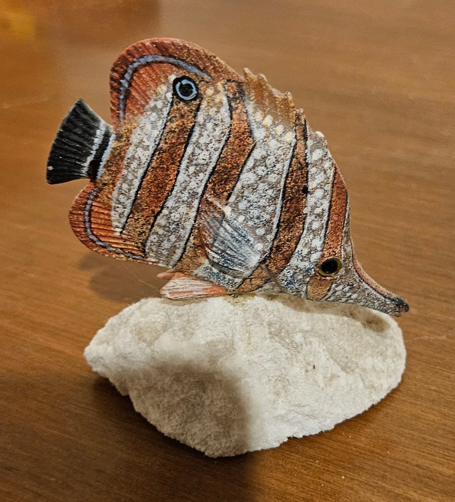 Handpainted Copperband Butterflyfish Figurine