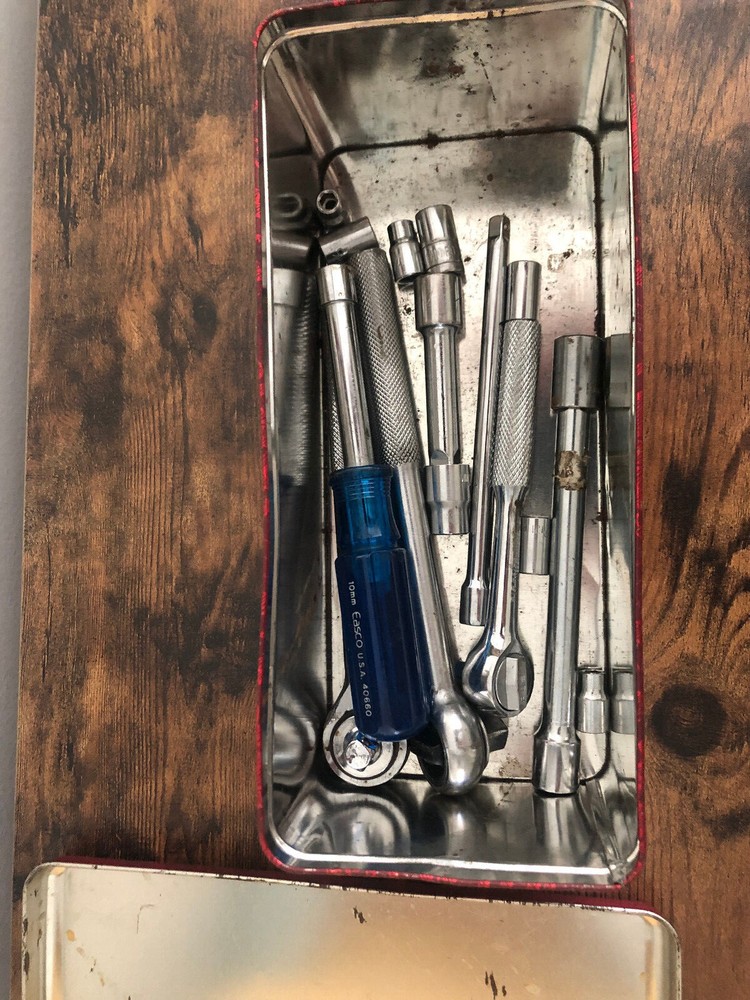 Small Adjustable Wrenches with Lug Nuts in Case