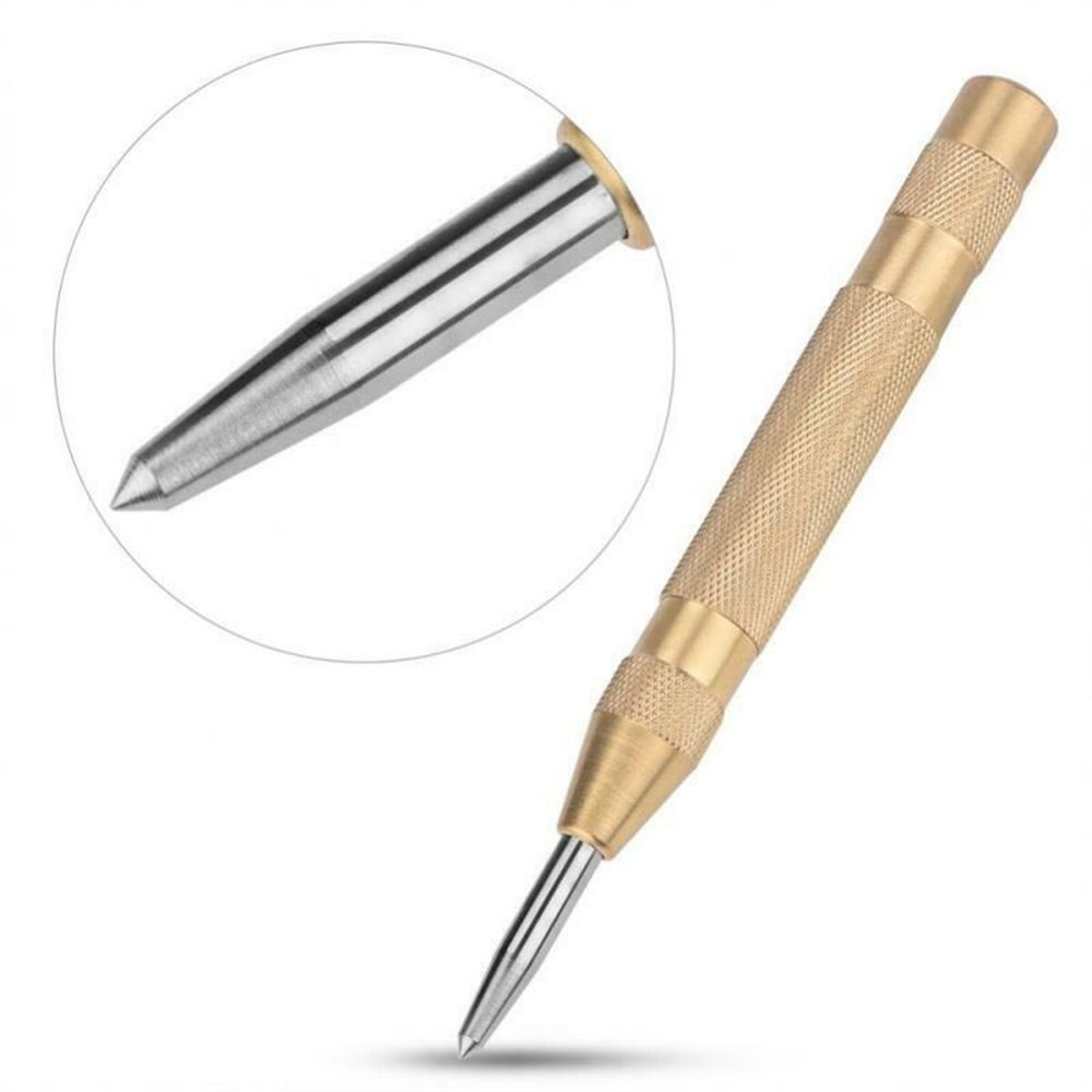 4PCS Automatic Center Punch Strike Spring Loaded Marking Starting Hole Tool Set