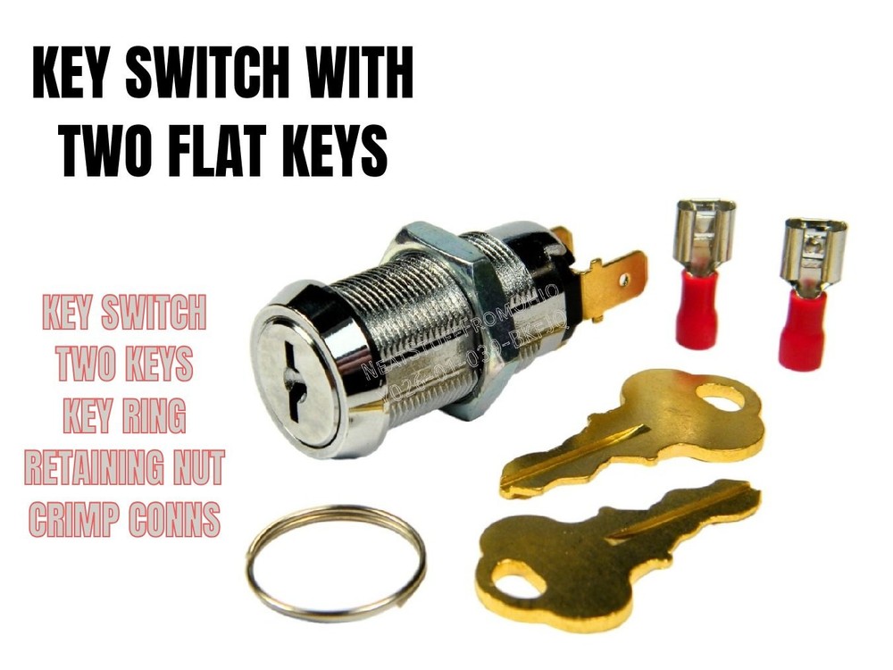 KEY SWITCH, CHICAGO-STYLE, TWO KEYS, TWO CRIMP CONNECTORS – TWO OPTIONS