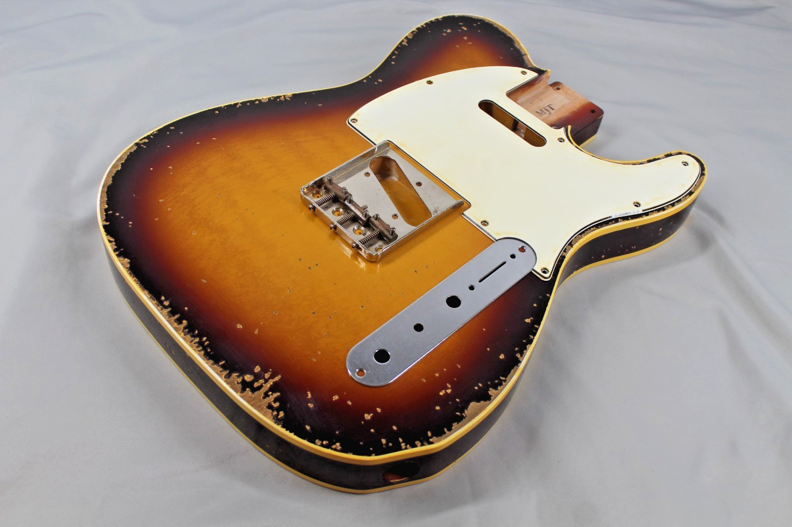 MJT Official Custom Vintage Aged Nitro Guitar Body Mark Jenny Double Bound Burst