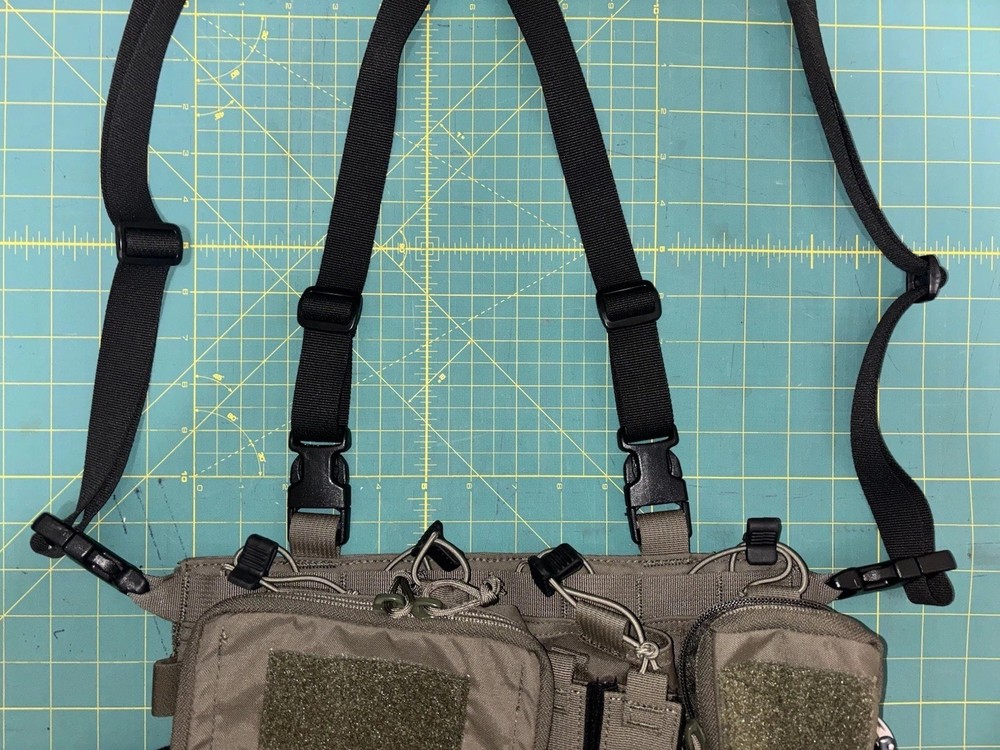 Chest Rig X Harness Shoulder Strap & Back Strap Set - Black