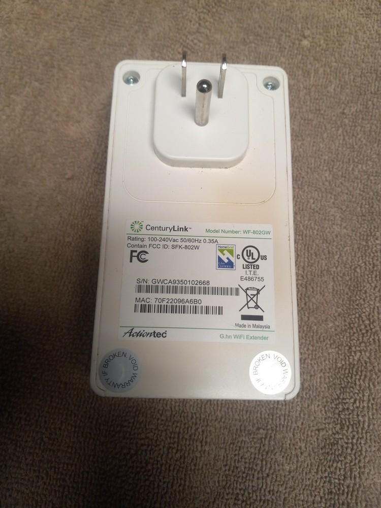 Centurylink Actiontec WiFi WF-802GW Extender Only