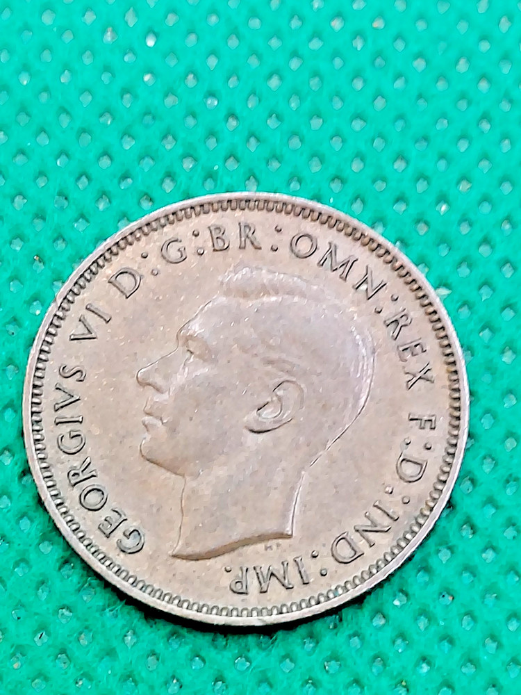 british farthing coin 1942