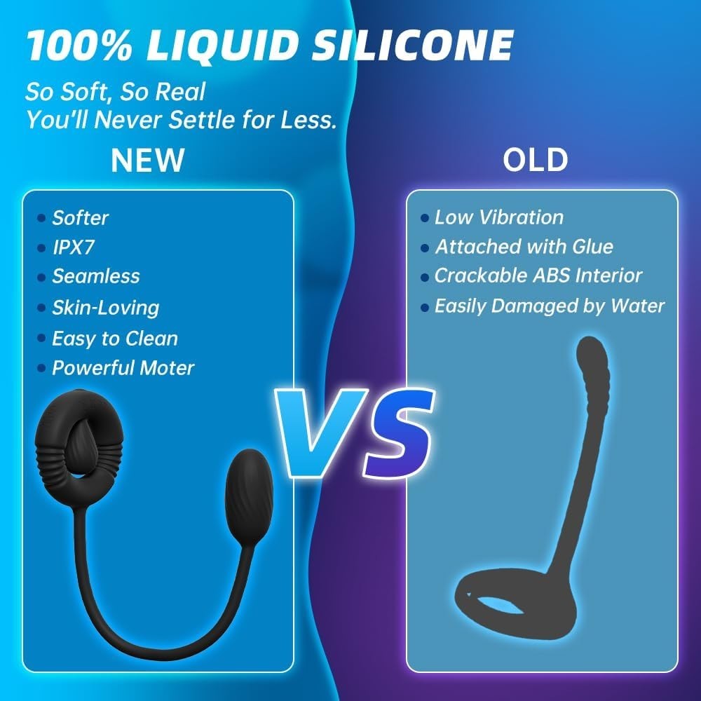 Remote Control Vibrating Cock Ring Prostate Massager Anal Plug 10 Modes Silicone