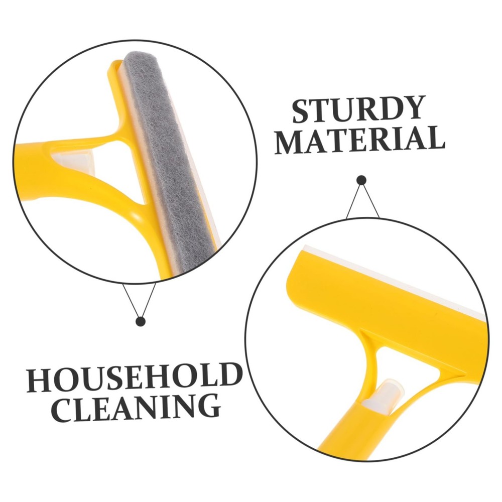 Glass wiper with nozzle, cleaning tool