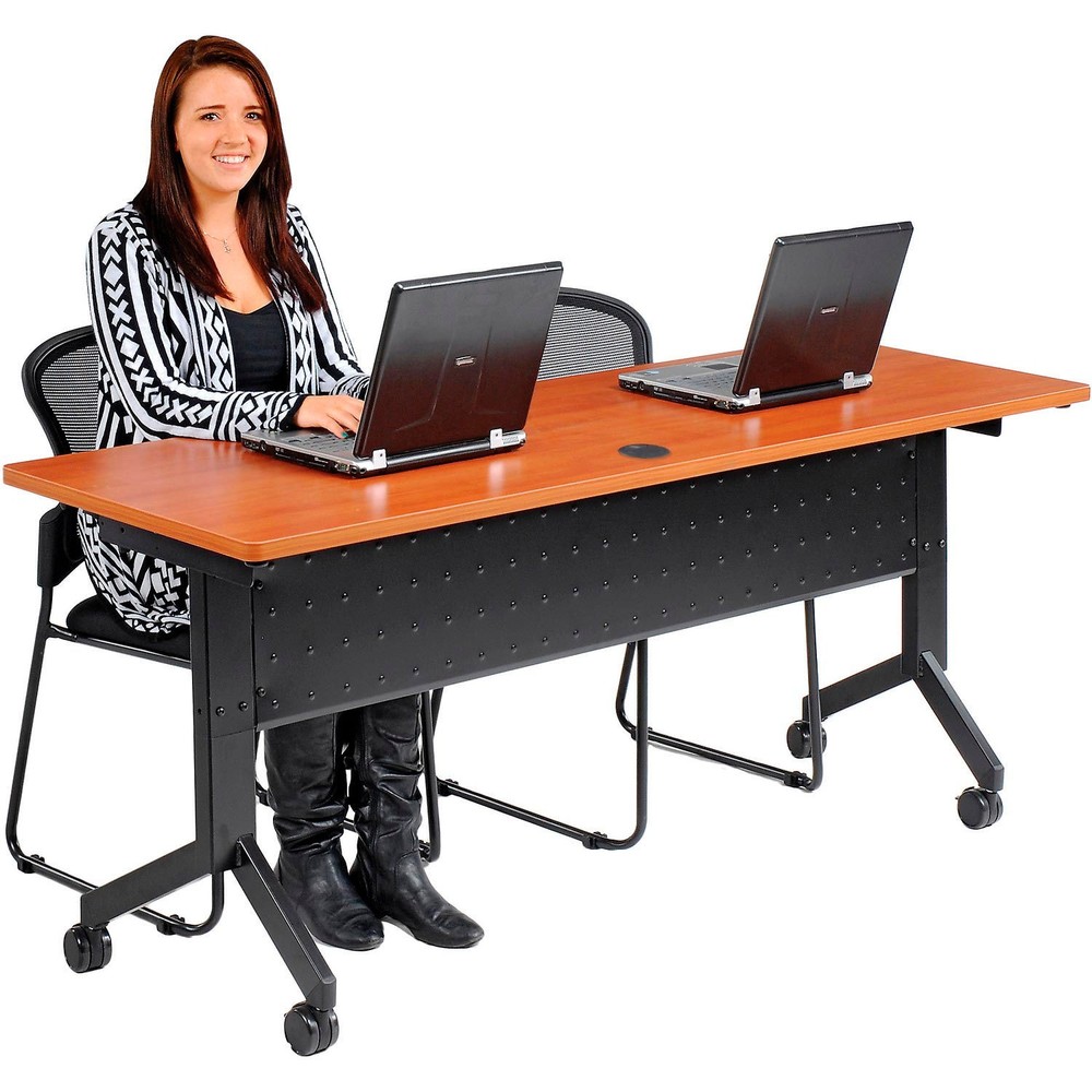 Flip-Top Training Table 72" x 24" Cherry