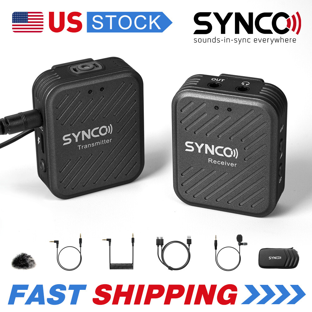 SYNCO G1(A1) Wireless Microphone System with Transmitter Receiver Kit For Camera