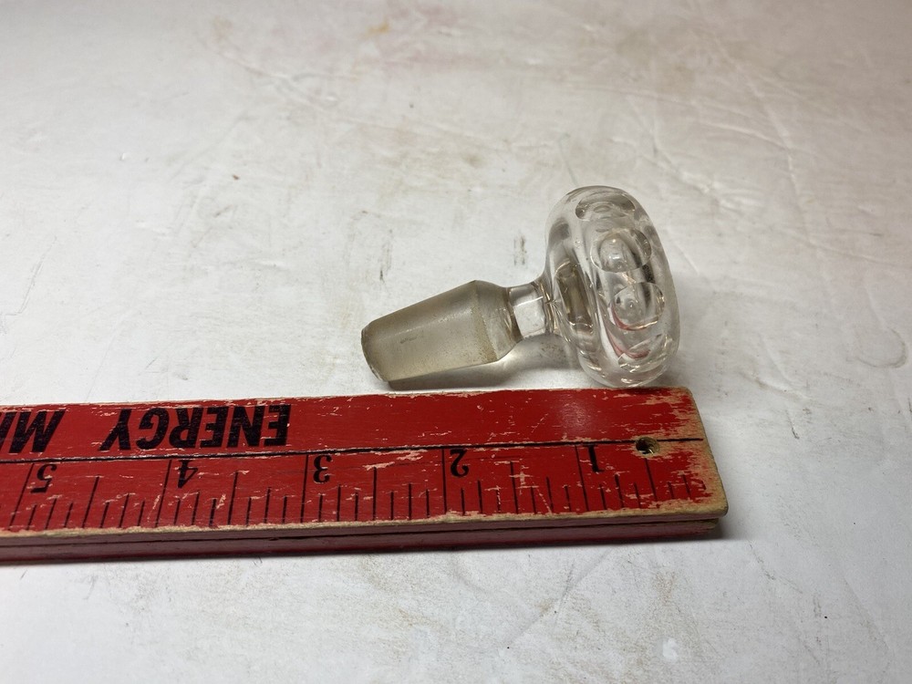 Vintage Clear Glass Bottle Stopper