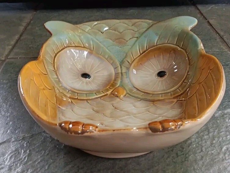 Owl Shape Serving Bowl Platter 9.5" X 7.5" Decorative Kitchen Decor