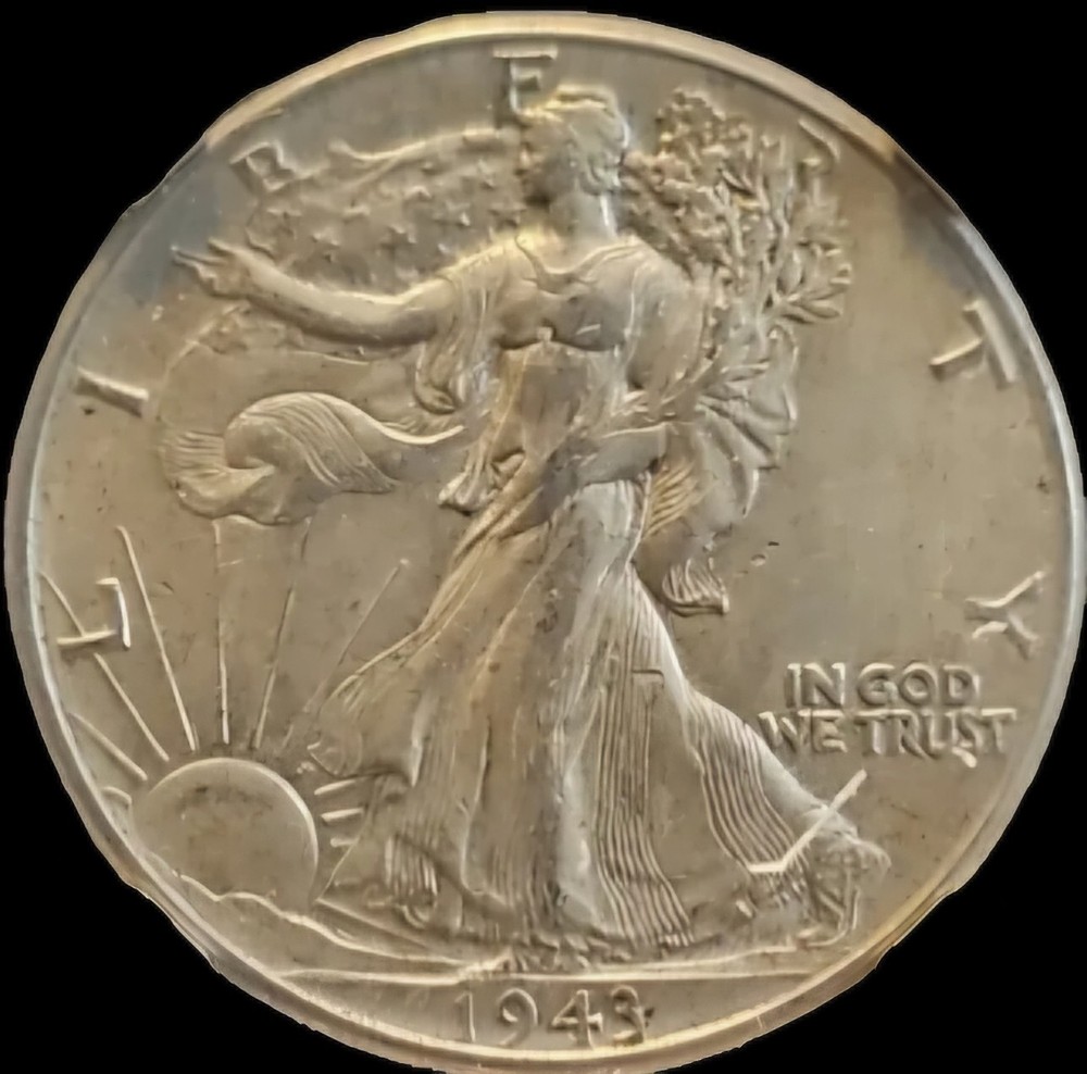 1943 Silver Walking Liberty Half Dollar NGC AU55 About Uncirculated