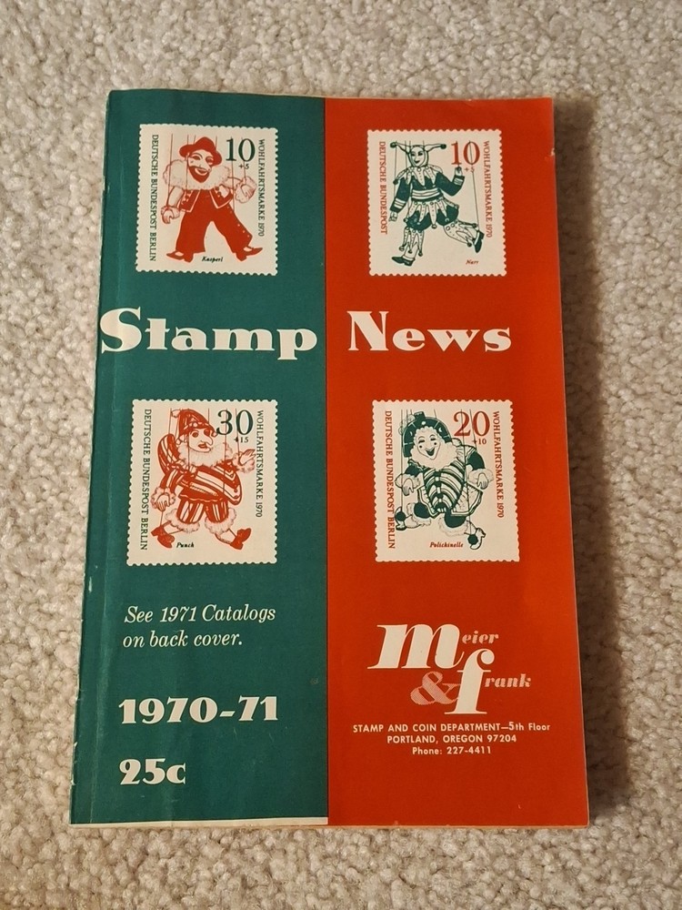 Stamp News 1970-71 Meier & Frank Stamp & Coin Dept Portland, OR Illustrated PB