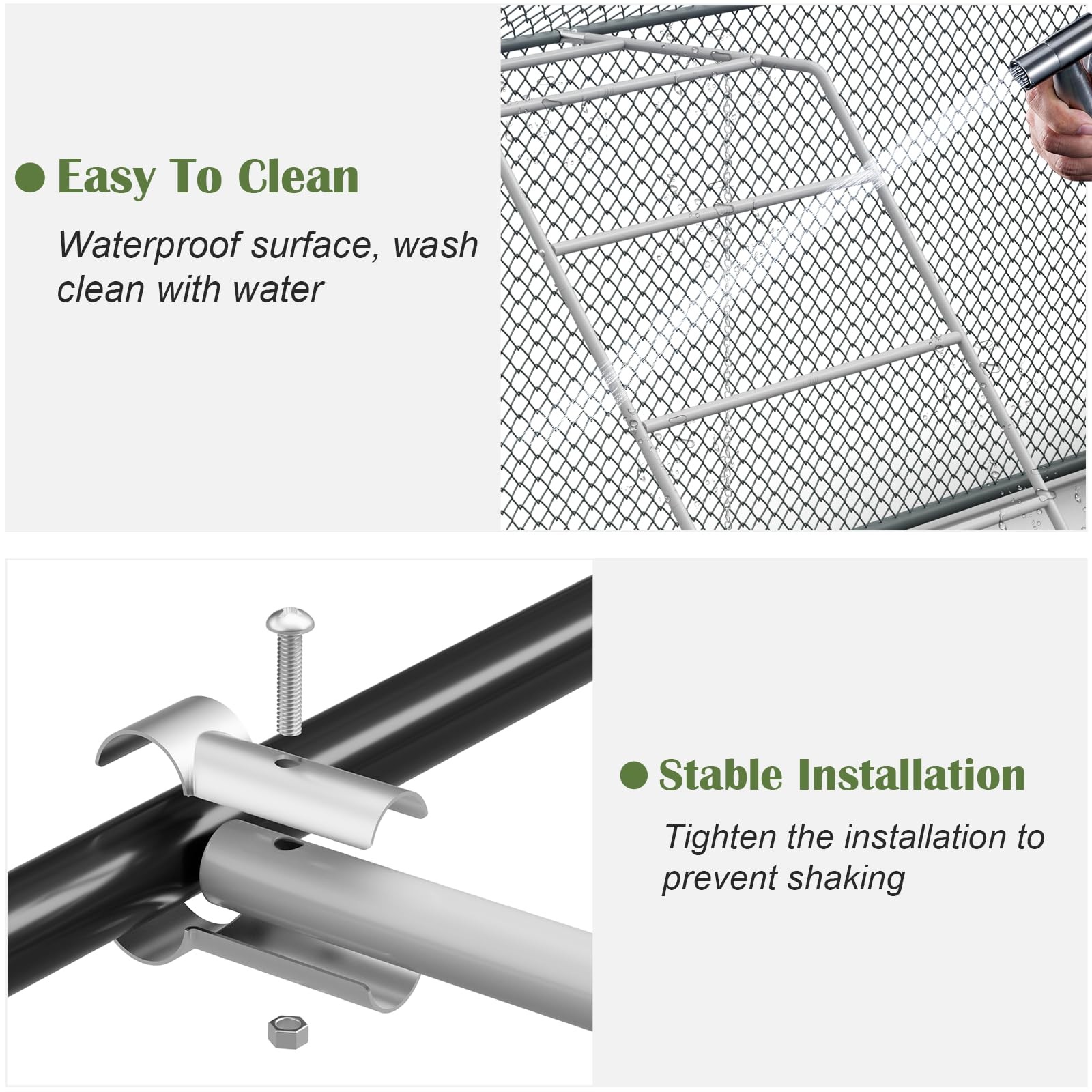 Chicken Coop Perches with Swing, Metal Chicken Roosting Bars, Chicken Run Toy...